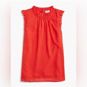 J.Crew Red Swiss Dot Ruffle Top (Size XL) – Sweet & Bold! 💥